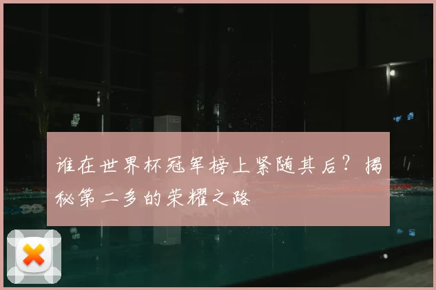 谁在世界杯冠军榜上紧随其后？揭秘第二多的荣耀之路