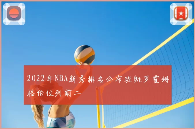 2022年NBA新秀排名公布班凯罗霍姆格伦位列前二
